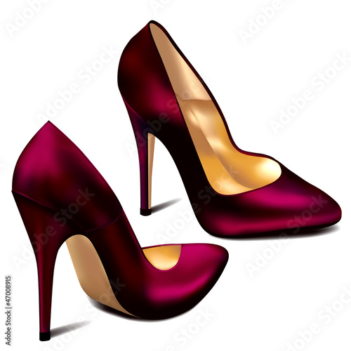 Dunkelrote High Heels (Vektor)