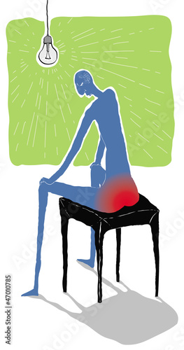 Pile painful vector illustration