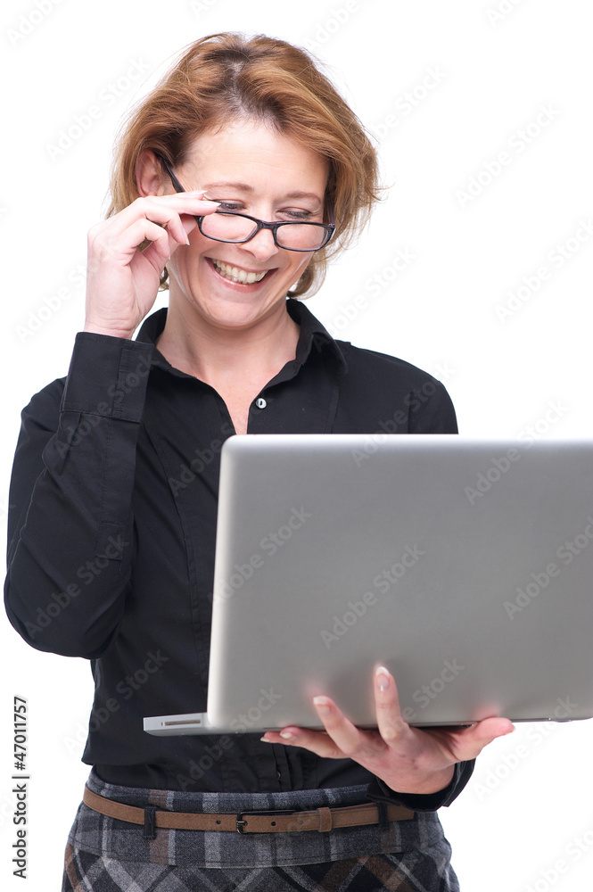 Caucasian Business Woman Searching the Internet Caucasian Business Woman Searching the Internet