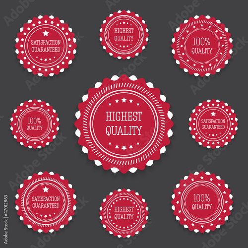 Red bages in retro style