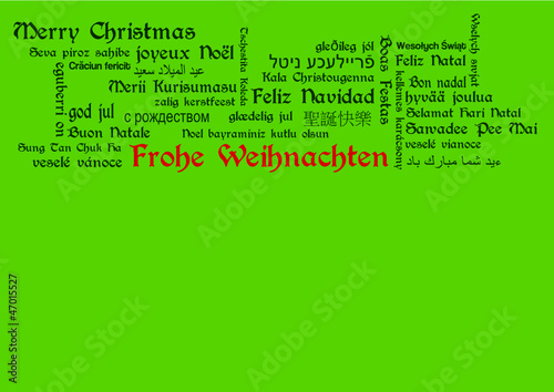 Frohe Weinachten Grüße banner tagcloud