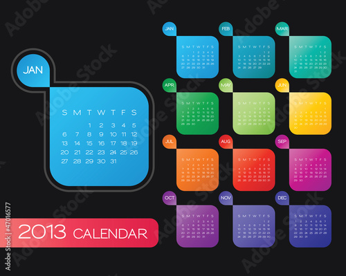 2013 calendar vector