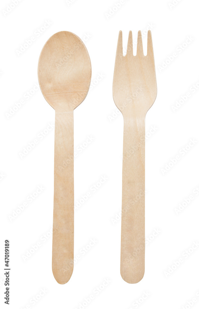 Set of fork and spoon, isolated on white background. Set of fork and spoon, isolated on white background.
