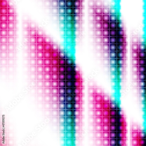 neonfarbenes Rastermuster mit Lichtbrechungen