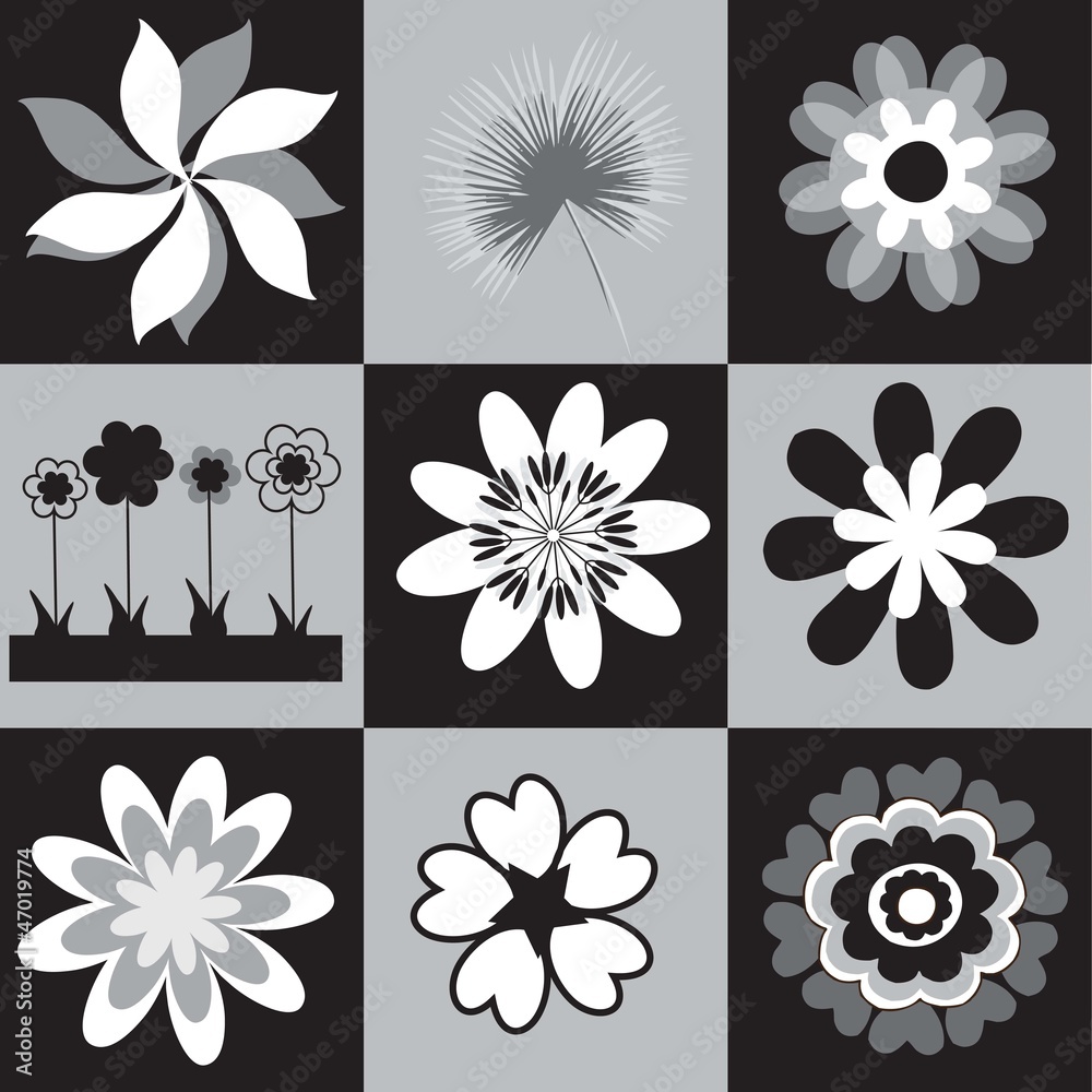 Obraz premium FLOWERS ICONS