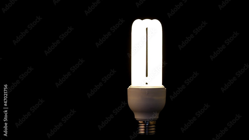 Blinking Light Bulb on black background Blinking Light Bulb on black background