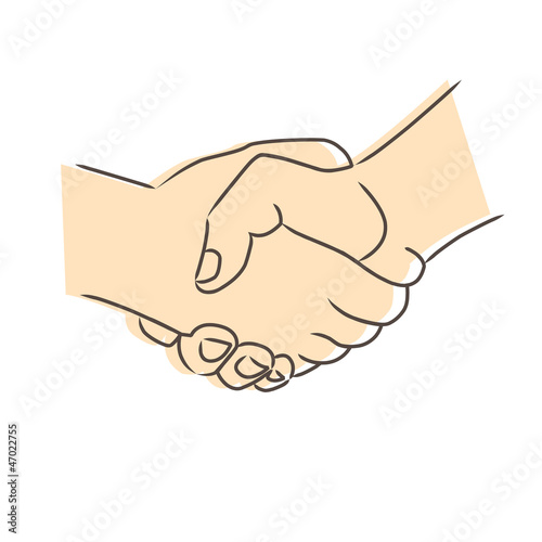 Drawing of handshake