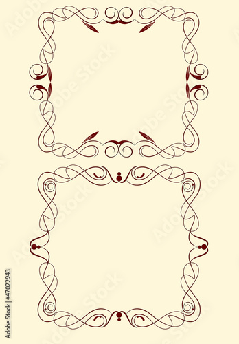 Two original frames for text