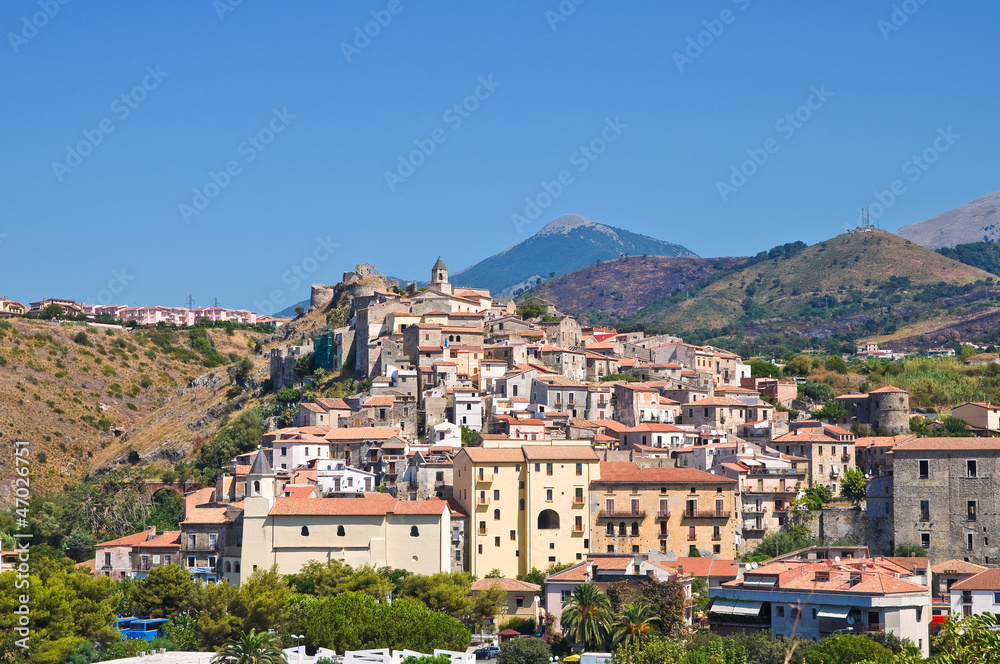 Panoramic view of Scalea. Calabria. Italy.