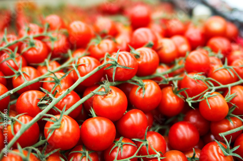 Heap of cherry tomato in supermarket