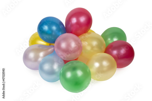 color balloons isolated on white