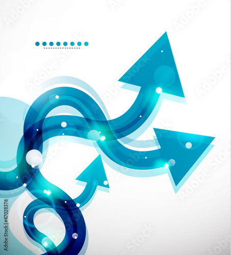 Vector wavy arrows abstract background