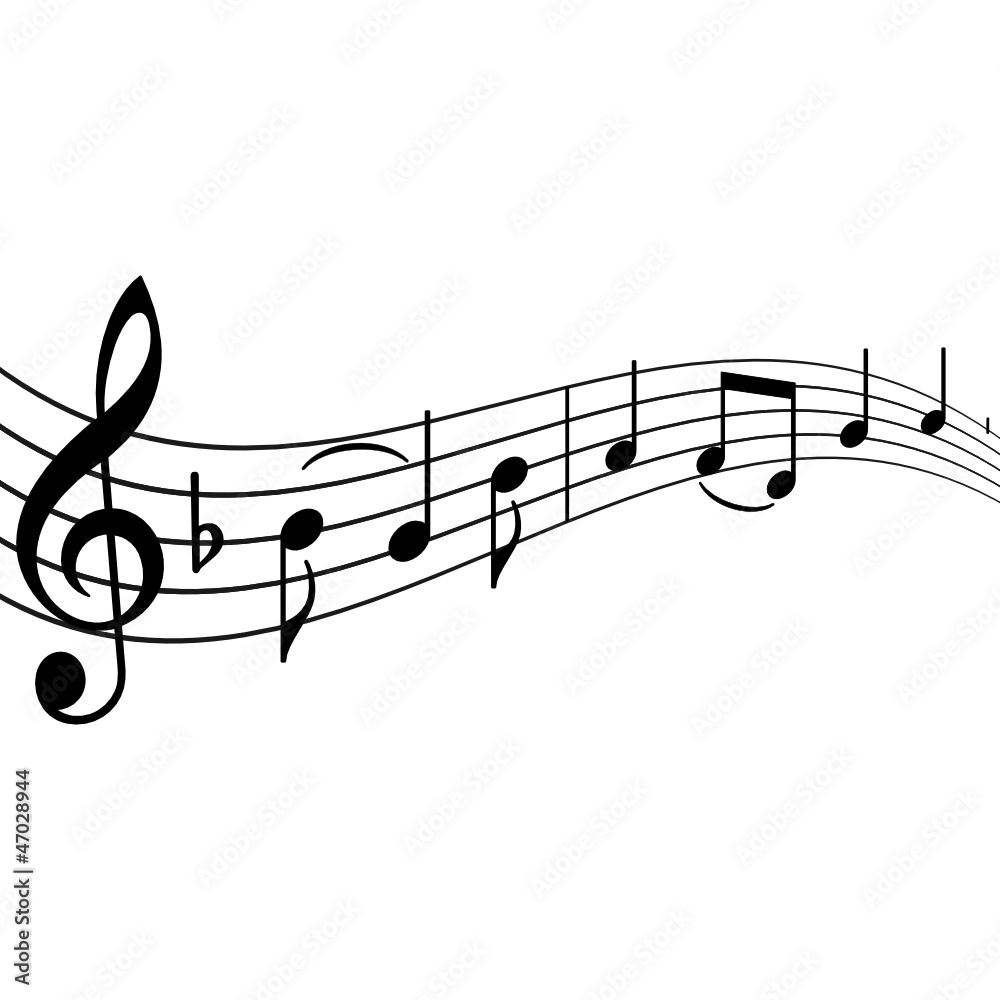 Musiknoten Mit Textfreiraum Stock Vektorgrafik Adobe Stock