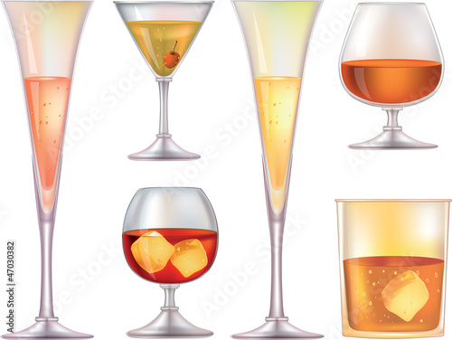 Glasses for wine. Clip-Art