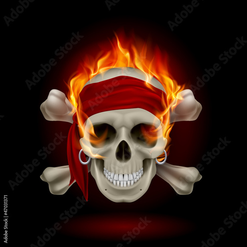 Skull in Flames