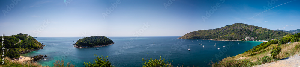 Panorama from viewpoint. Yanui Beach. Phuket. Panorama from viewpoint. Yanui Beach. Phuket.