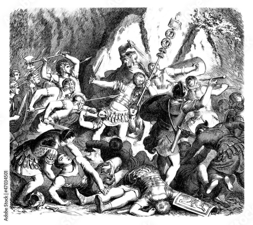 Canvas Print Battle Antiquity : Romans against Sabins