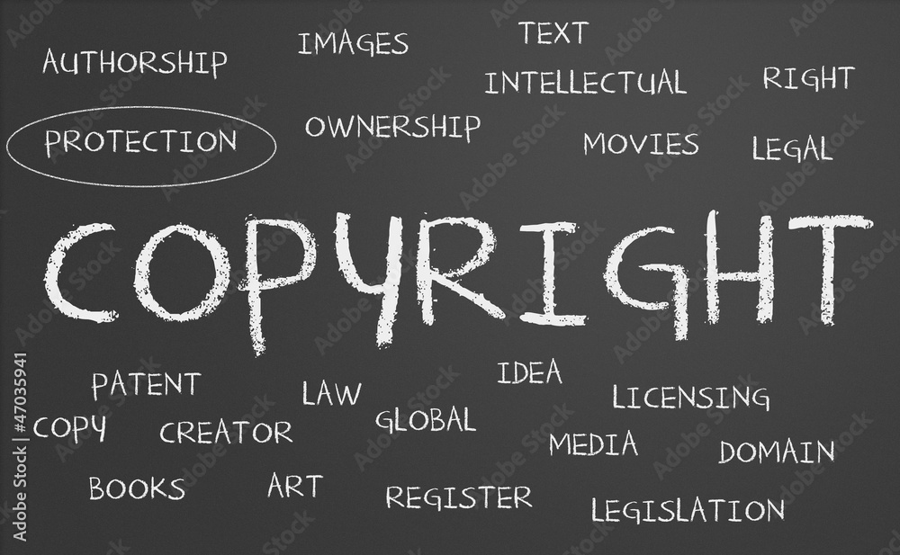 Copyright word cloud