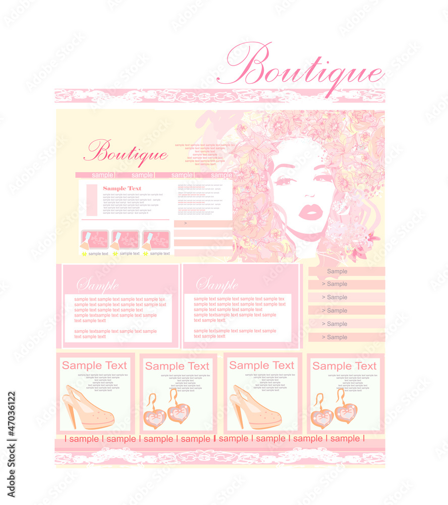 Fototapeta premium Fashion shopping Website template