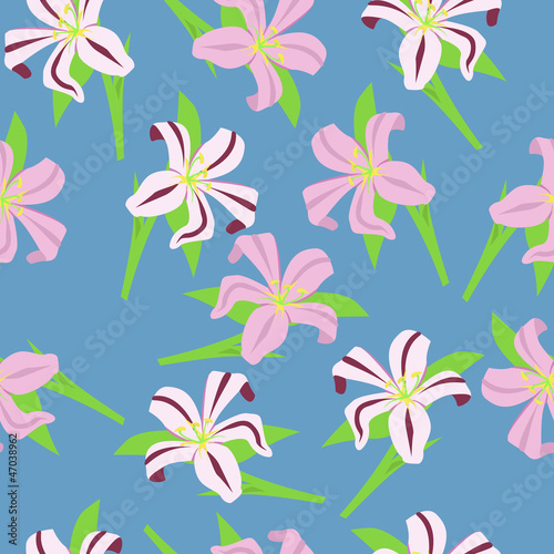 seamless pattern with lilies