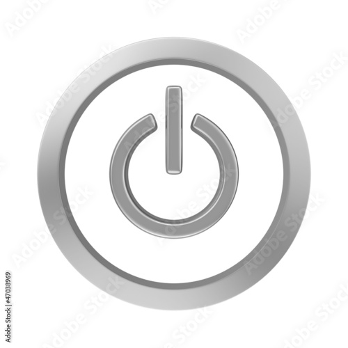 power button isolated on white background