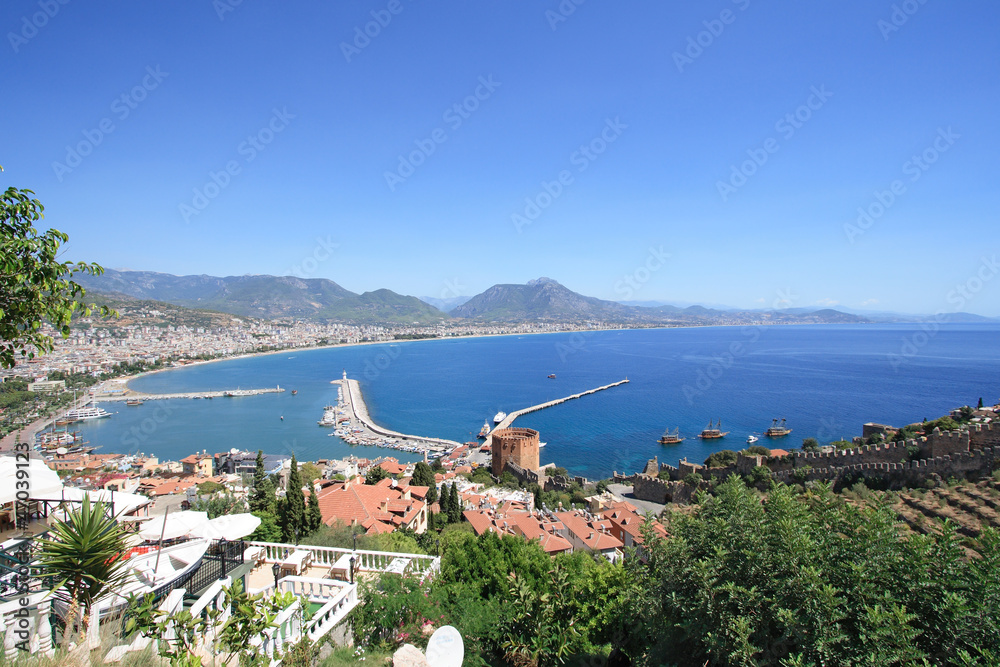 Alanya city and famous Red Tower