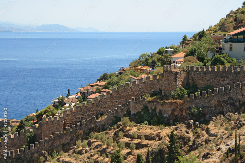 Alanya fortress wall, Turkey