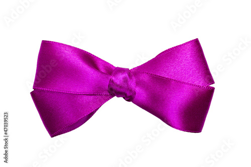 purple bow from ribbon