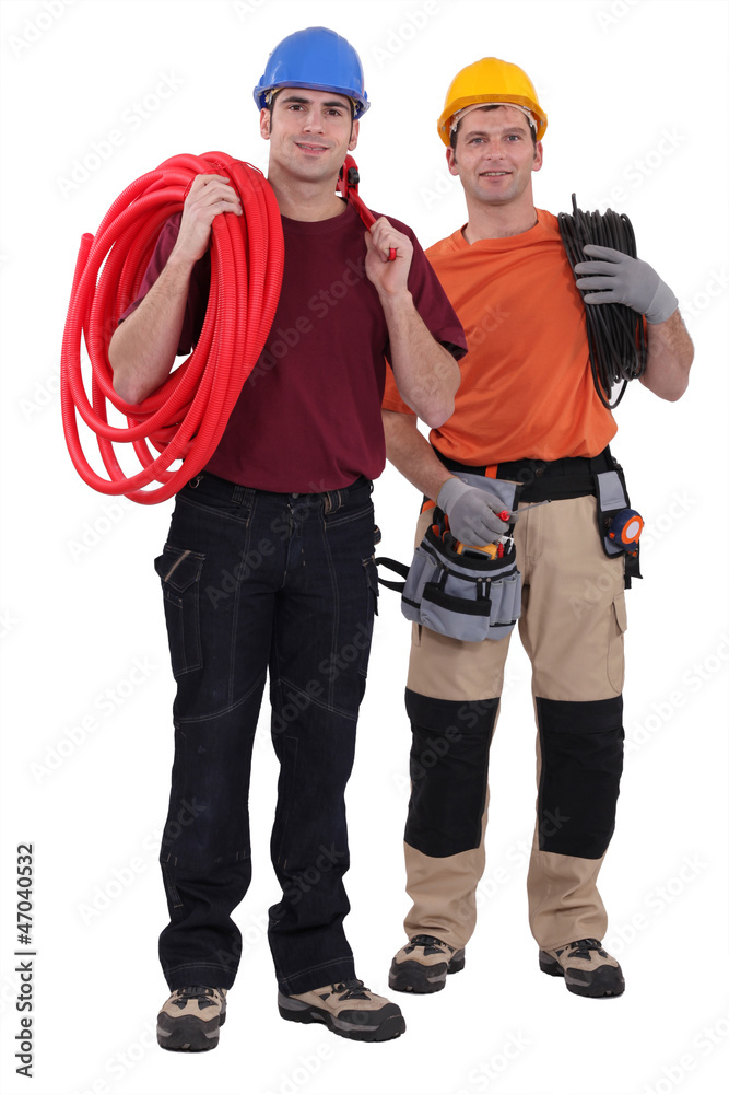 Fototapeta premium craftsmen posing together