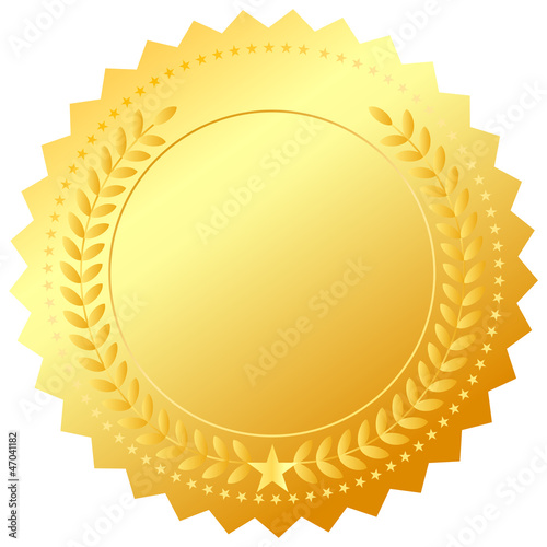 Carta da parati oro - Carta da parati Vector gold winning emblem