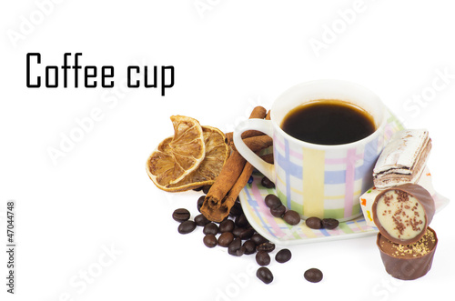 Coffee on white