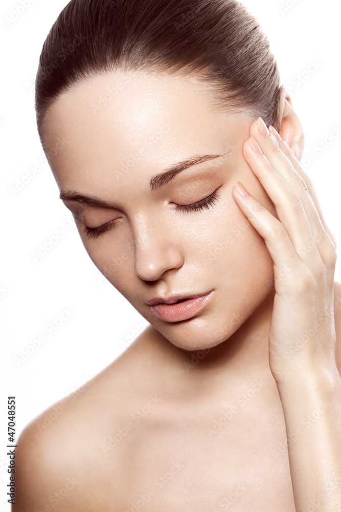 perfect beauty woman closeup portrait perfect beauty woman closeup portrait