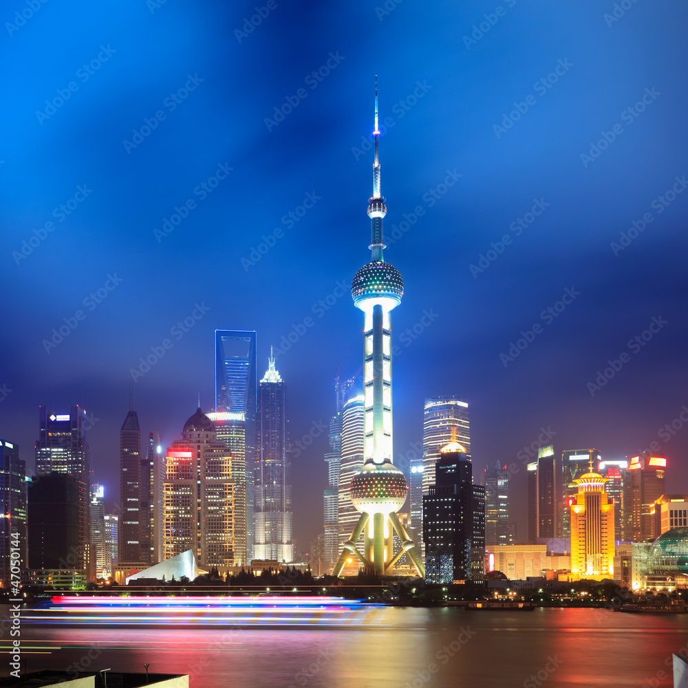 night shanghai skyline