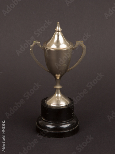 Very old trophy cup isolated