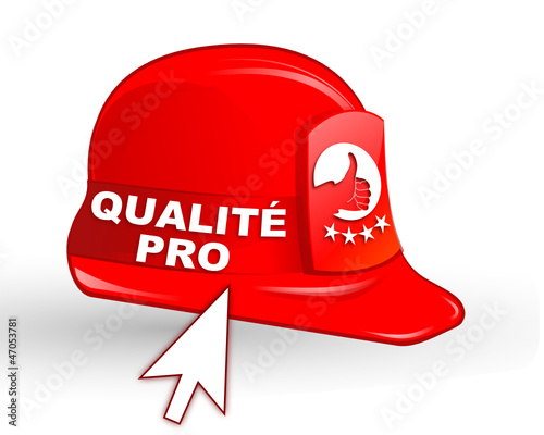 qualité pro sur casque de chantier rouge design