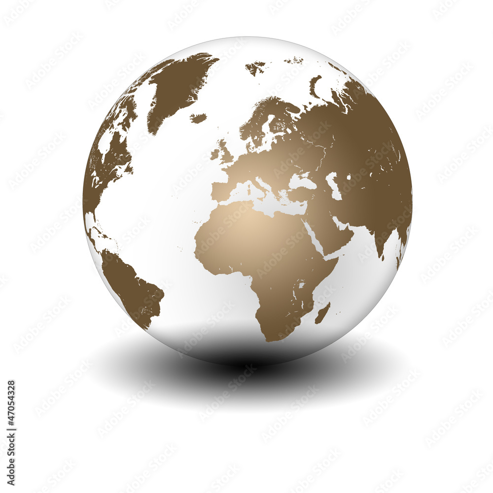 3D Globe Globus Weltkugel Weltkarte World Map Erde Earth Globus  Stock-Vektorgrafik | Adobe Stock