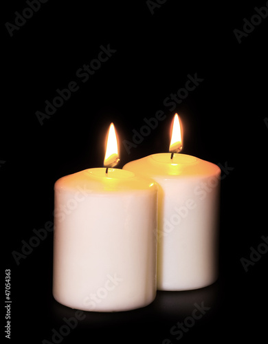 Christmas Candles on the black