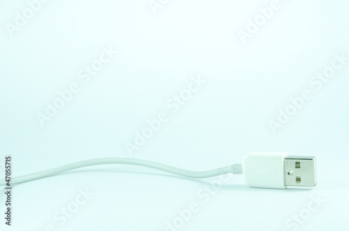 White USB caple