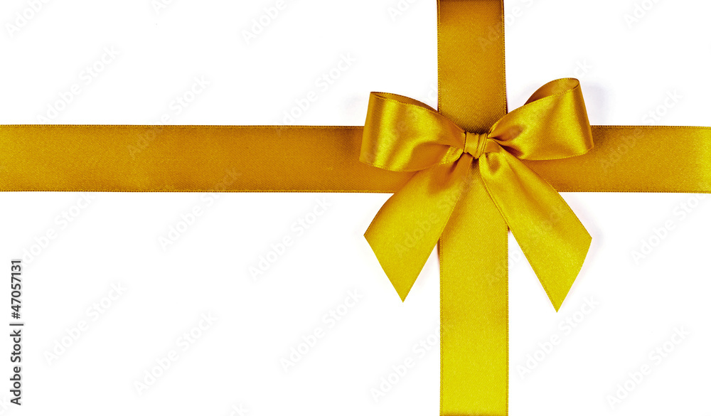 yellow bow on a white background yellow bow on a white background