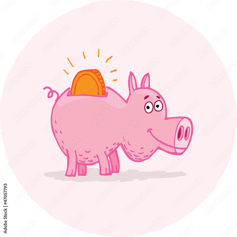 Cheerful Piggy Bank