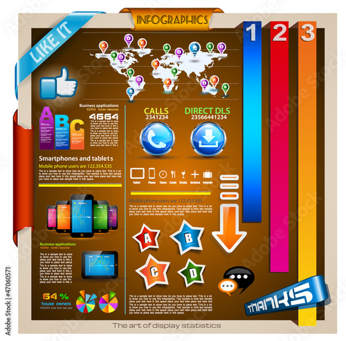 Infographic with a lot of design elements