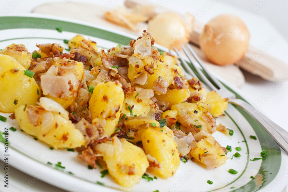 Kartoffelgröstl Stock-Foto