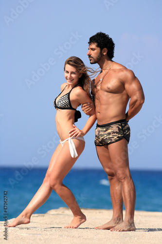 young couple at the beach
