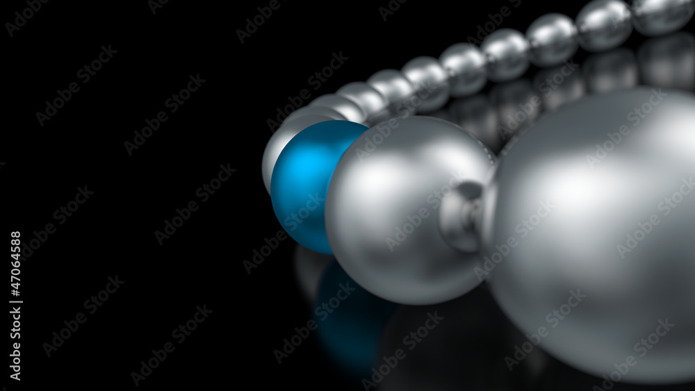 3D Kugeln im Kreis - Blau Silber 01 3D Kugeln im Kreis - Blau Silber 01