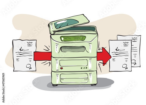 Copy Machine copies some documents