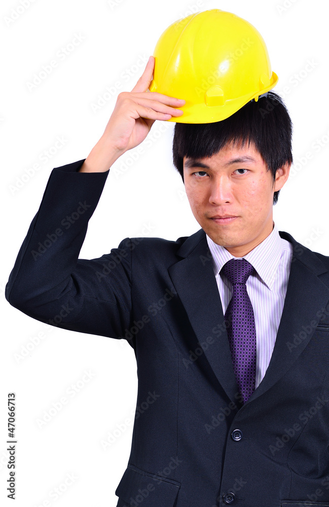 One handsome engineer ready to working One handsome engineer ready to working