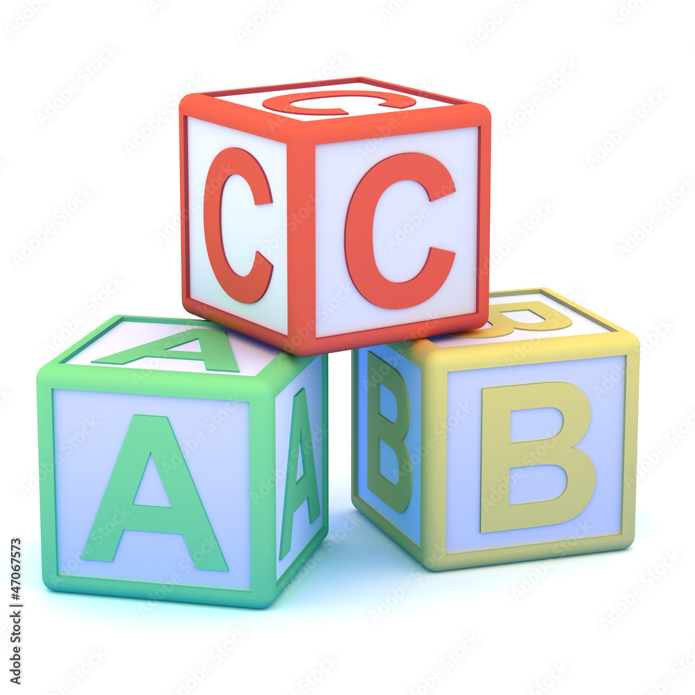 Letter blocks ABC pyramid Stock Illustration | Adobe Stock