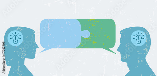Consensus, dialog, man and woman talking