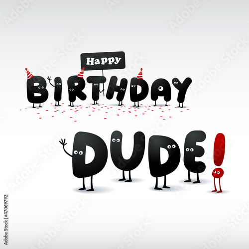 Funny Birthday card. Vector.