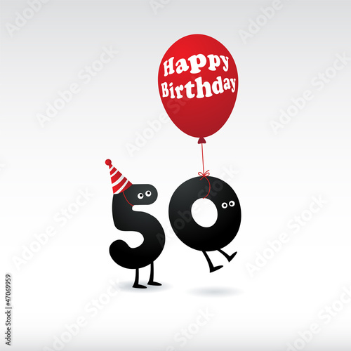 Funny Birthday card - Vector.